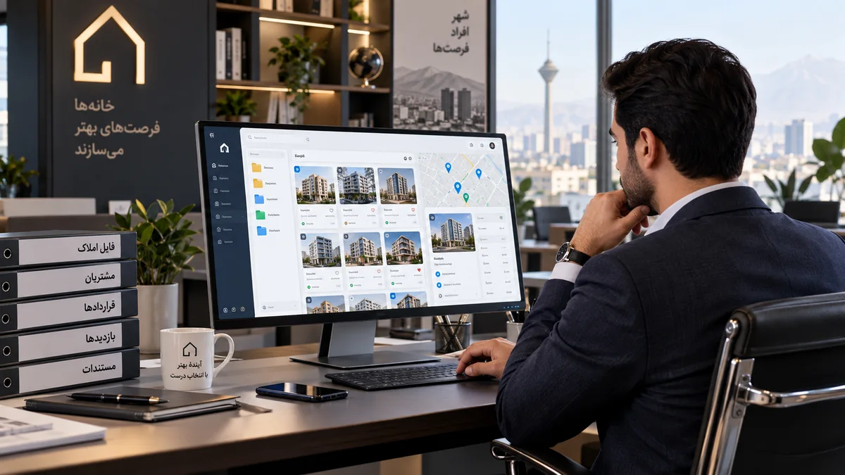 CRM املاک و مدیریت آژانس؛ راهنمای جامع ساخت سیستم فروش، فایل و پیگیری مشتری