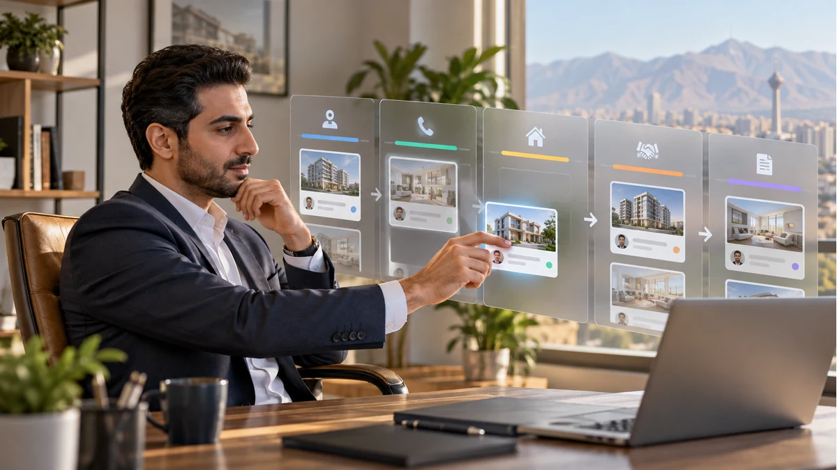 CRM املاک برای نظم پاسخگویی؛ ثبت تماس و اقدام بعدی